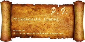 Prikosovits Izabel névjegykártya